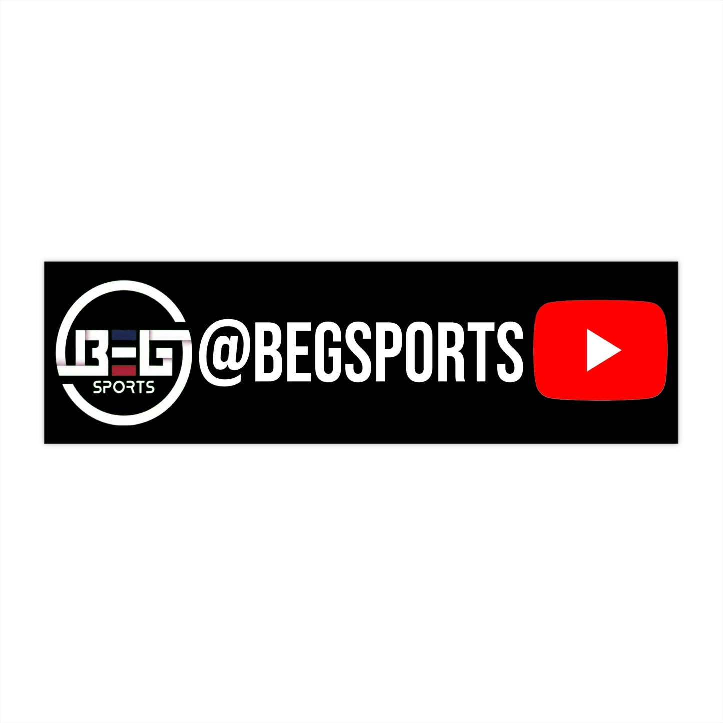 Bumper Sticker — @BEGSPORTS YouTube Logo Decal
