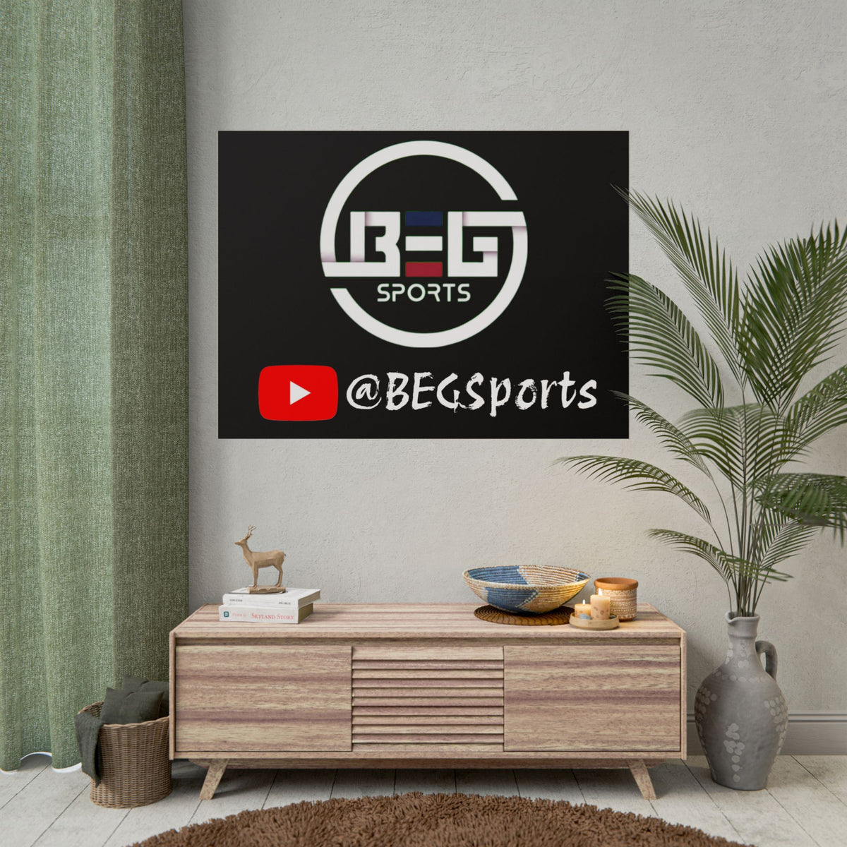 BEG Sports Rolled Poster — Branded YouTube Channel Logo Wall Art