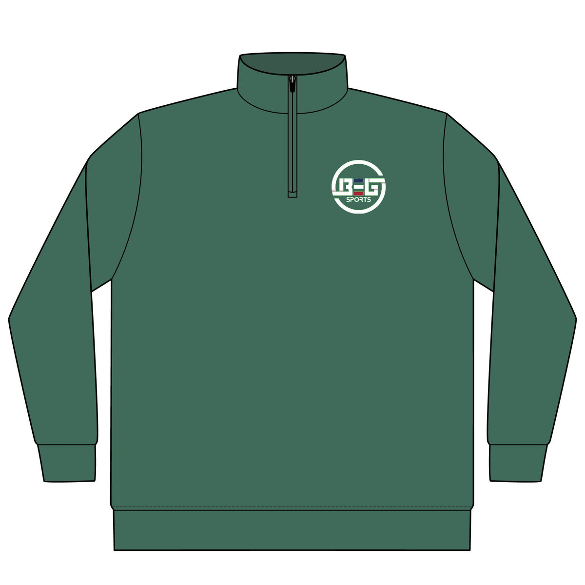 BEG Sports Quarter-Zip Pullover — YouTube @BEGSPORTS Logo