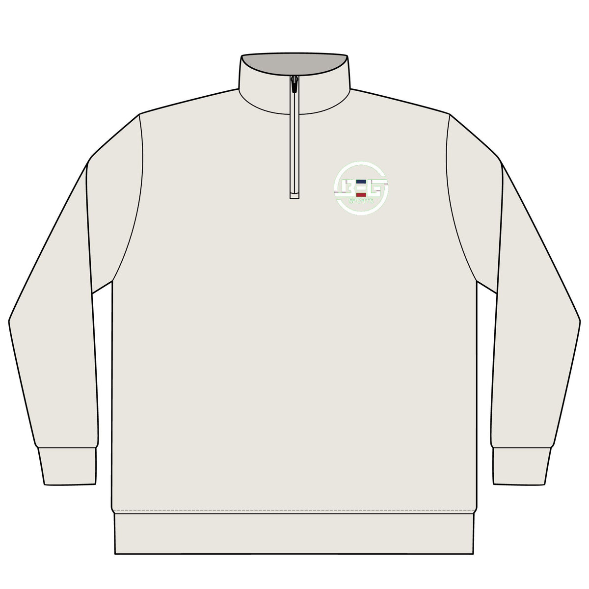 BEG Sports Quarter-Zip Pullover — YouTube @BEGSPORTS Logo