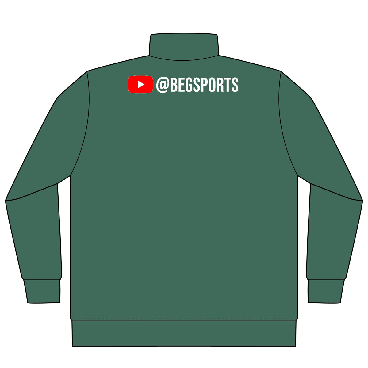 BEG Sports Quarter-Zip Pullover — YouTube @BEGSPORTS Logo