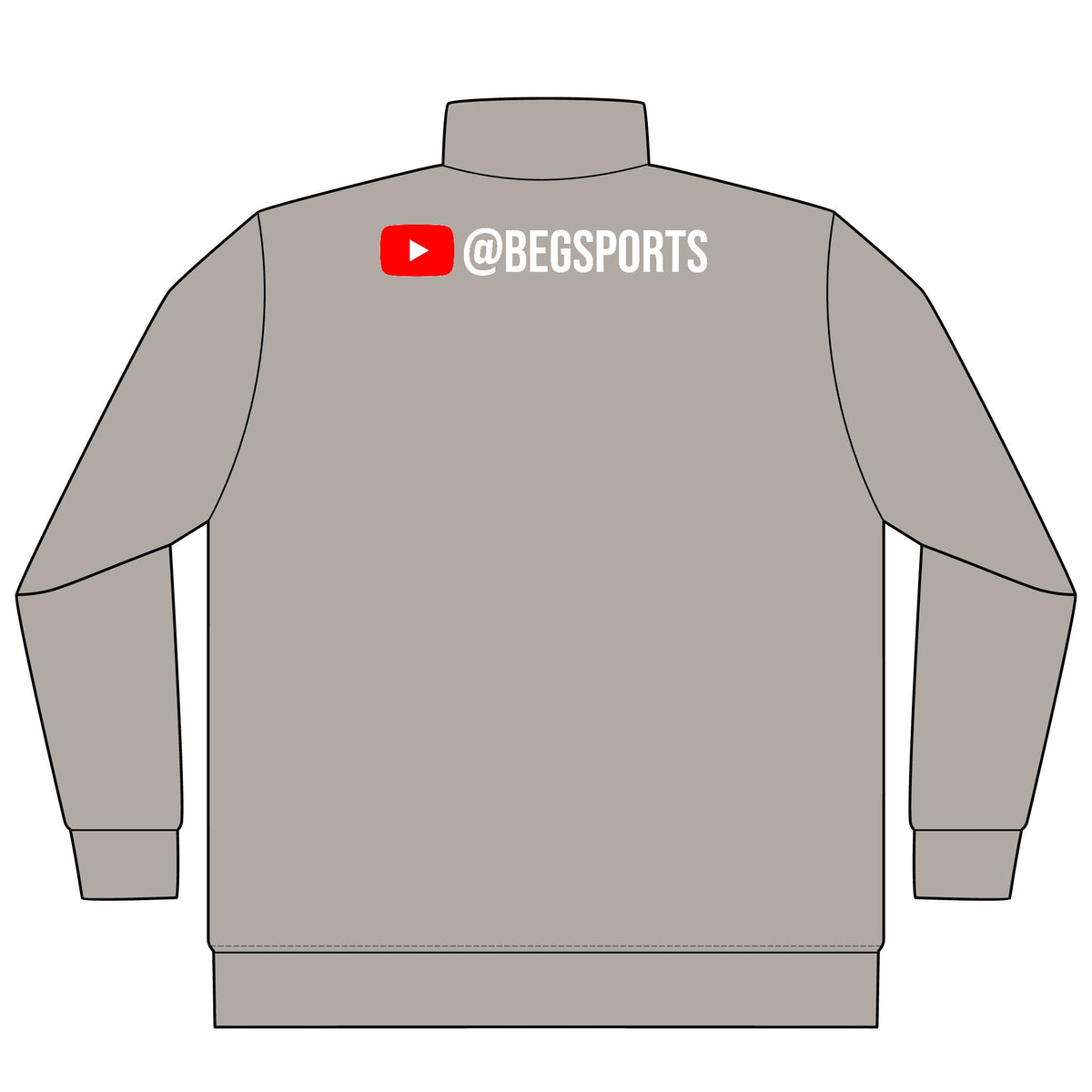 BEG Sports Quarter-Zip Pullover — YouTube @BEGSPORTS Logo
