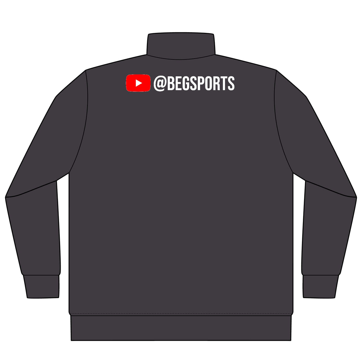 BEG Sports Quarter-Zip Pullover — YouTube @BEGSPORTS Logo