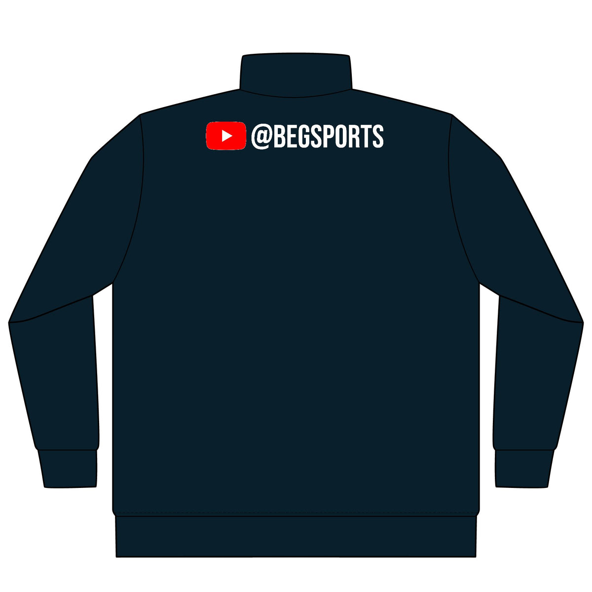 BEG Sports Quarter-Zip Pullover — YouTube @BEGSPORTS Logo