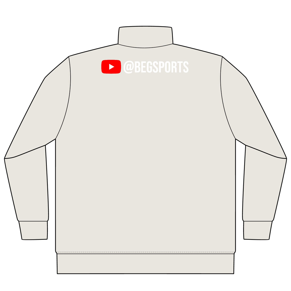 BEG Sports Quarter-Zip Pullover — YouTube @BEGSPORTS Logo