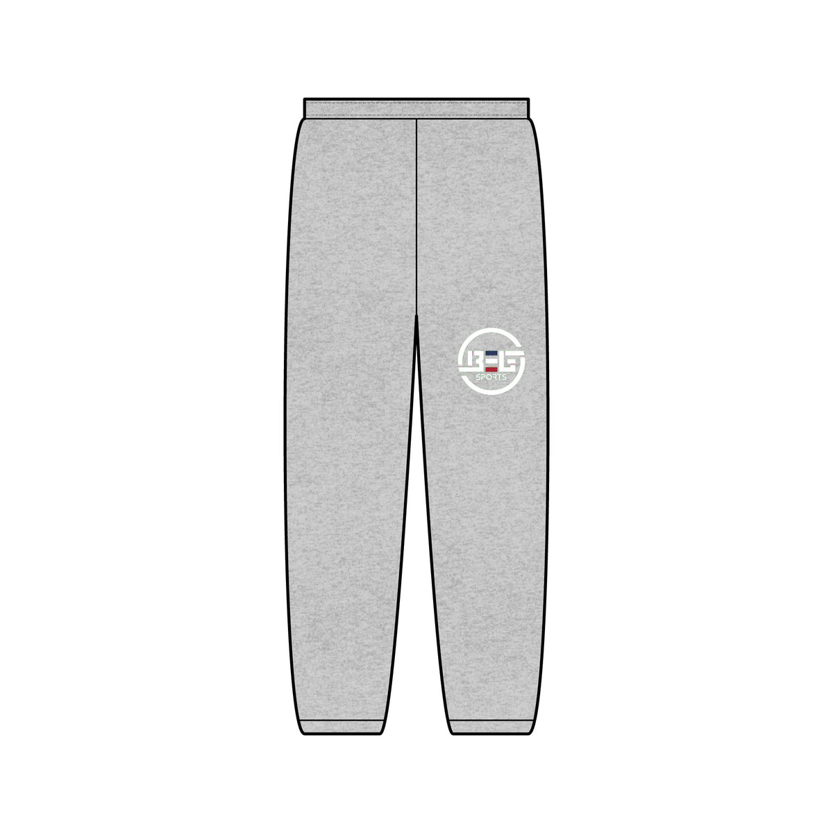 BEG Sports Logo Sweatpants - Joggers with Retro Circle Emblem