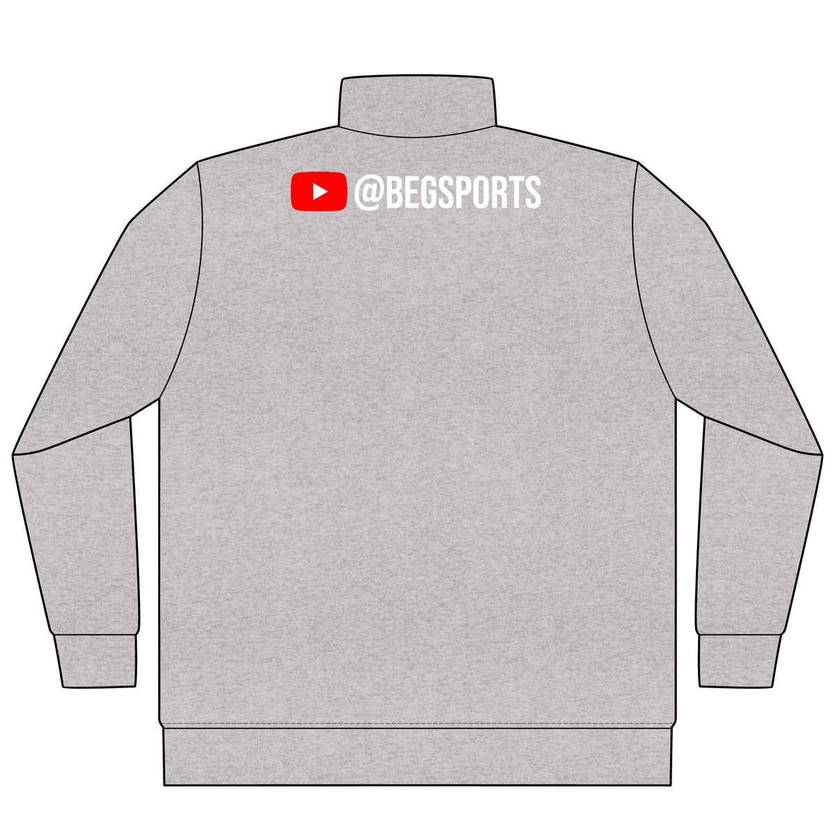 BEG Sports Quarter-Zip Pullover — YouTube @BEGSPORTS Logo