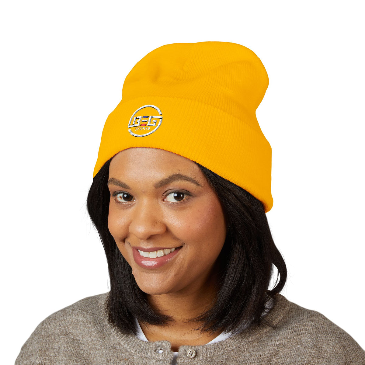BEGnie Embroidered Classic Cuffed Beanie – Minimal Logo Knit Hat