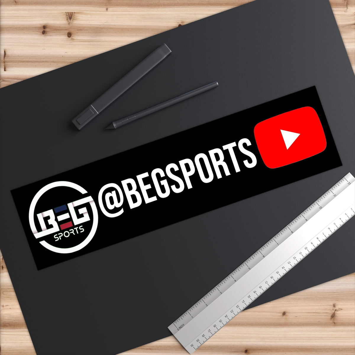 Bumper Sticker — @BEGSPORTS YouTube Logo Decal