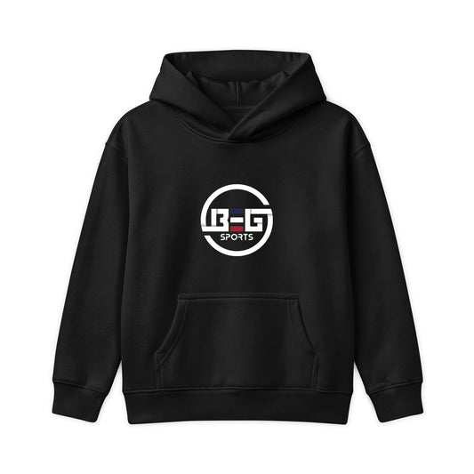Kids Hoodie - BEG Sports Logo & @BEGSPORTS YouTube Play Button Back Print