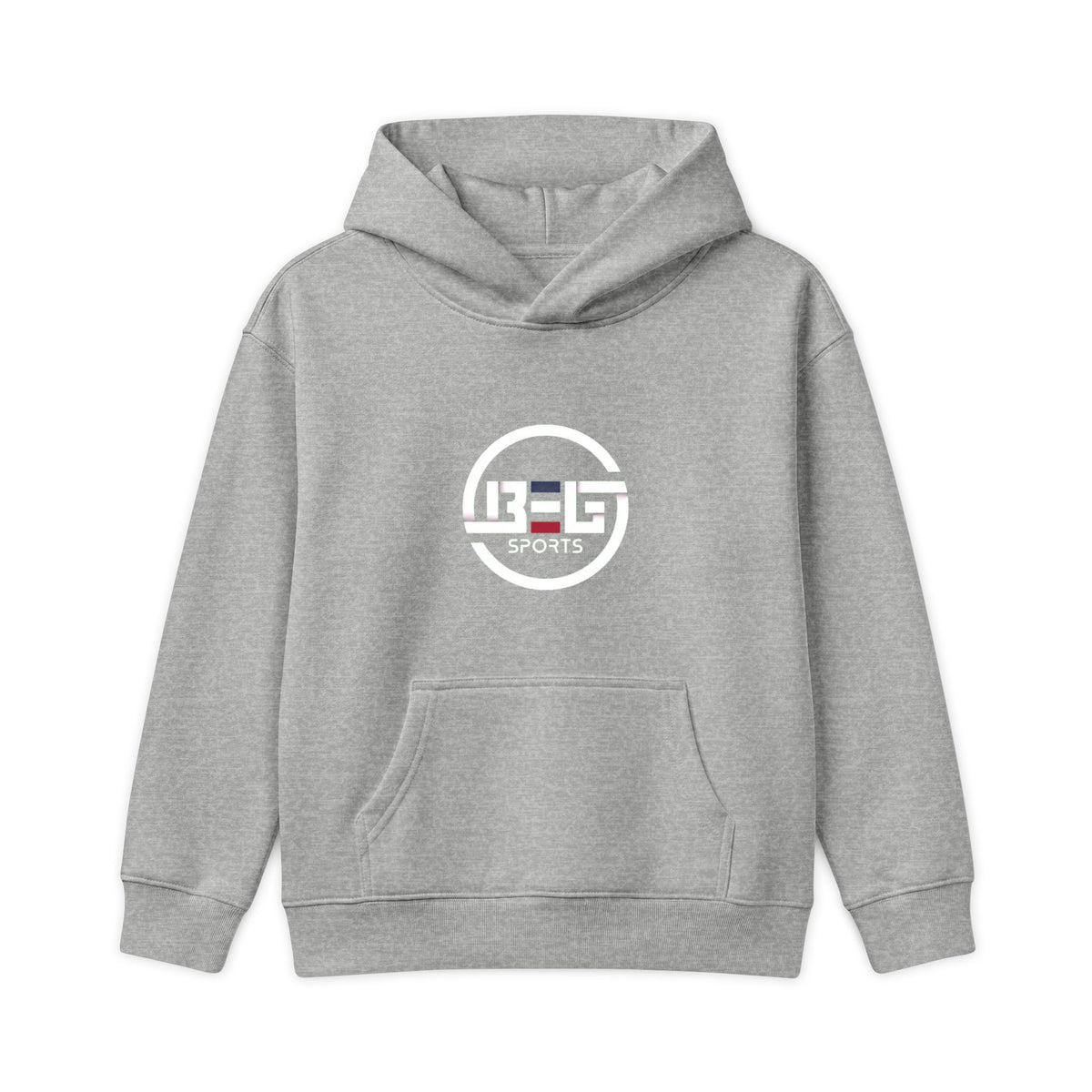 Kids Hoodie - BEG Sports Logo & @BEGSPORTS YouTube Play Button Back Print