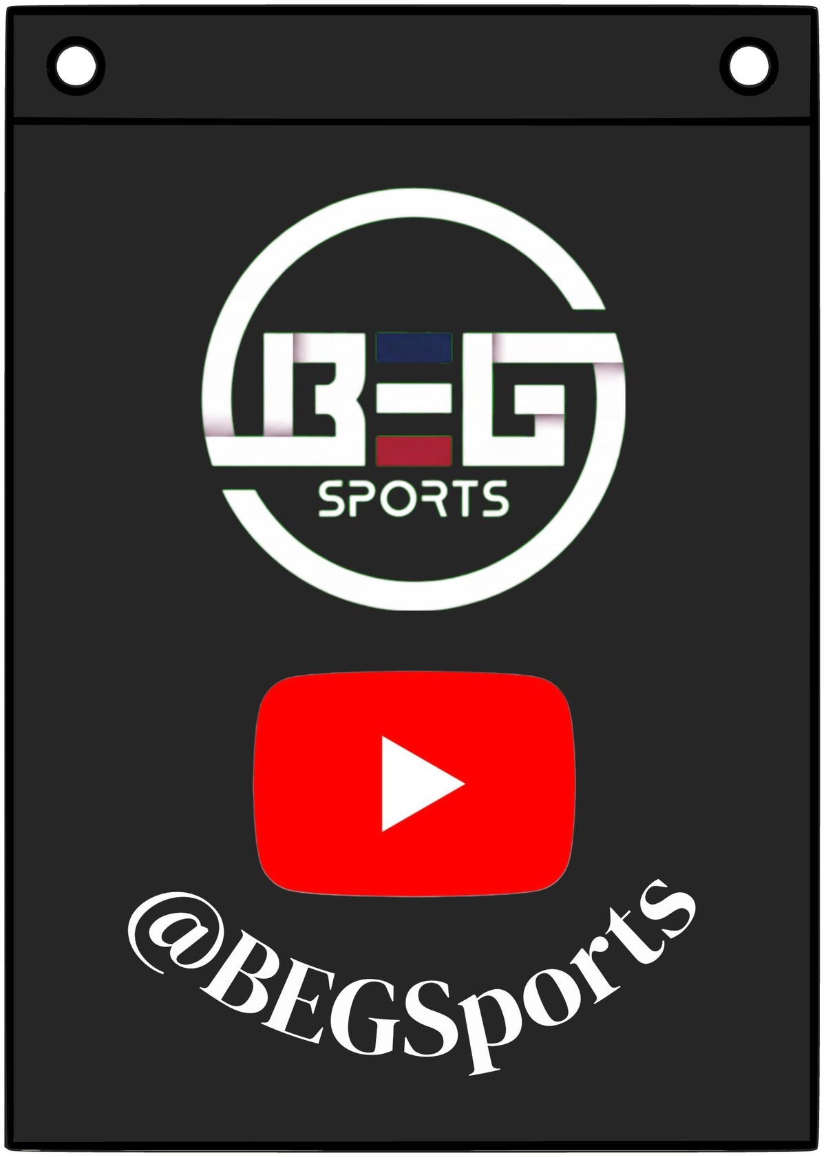BEG Sports Canvas Flag – YouTube Logo & @BEGSports Social Banner