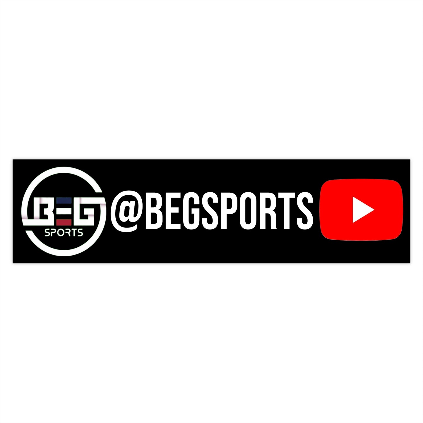 Bumper Sticker — @BEGSPORTS YouTube Logo Decal