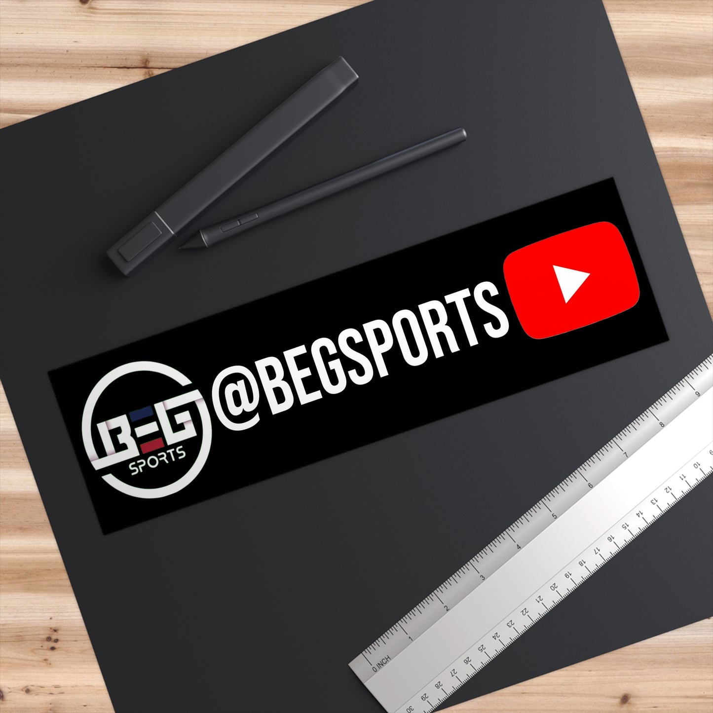 Bumper Sticker — @BEGSPORTS YouTube Logo Decal