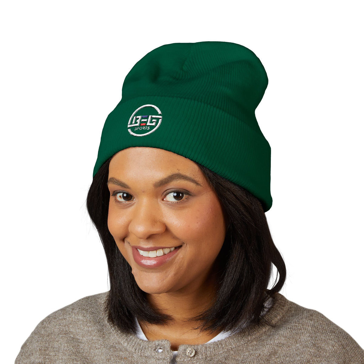 BEGnie Embroidered Classic Cuffed Beanie – Minimal Logo Knit Hat